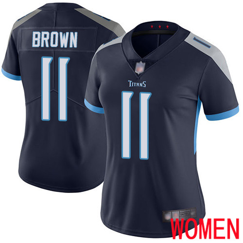 Tennessee Titans Limited Navy Blue Women A.J. Brown Home Jersey NFL Football #11 Vapor Untouchable->tennessee titans->NFL Jersey